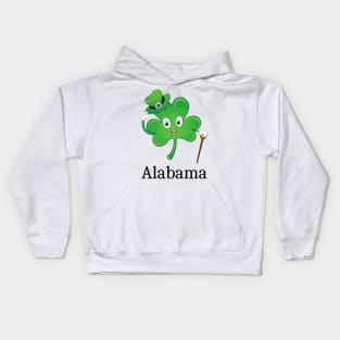 St Patrick&#39;s  Irish Shamrock ALABAMA, Irish Gift for Wife Kids Hoodie